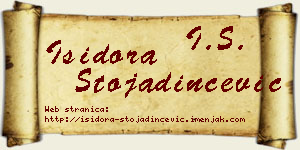 Isidora Stojadinčević vizit kartica